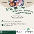 Inscriptions périscolaire et cantine